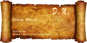 Dora Nóra névjegykártya